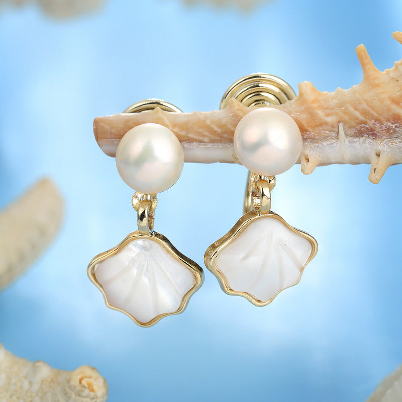 S4604E1 Pearl Stud Ear Accessories Earrings fine handmade gifts