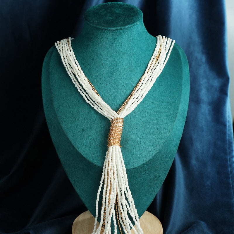 S2664N1 Long Necklace Sweater chain with tassels fine handmade gifts