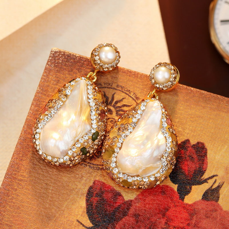 S4750E1 Pearl Tourmaline Earring Stud Ear Accessories fine handmade gifts
