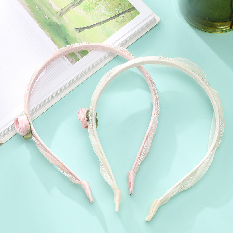 S2854H1 Anti-Slip Flower Rose Hair accessories Hairband Hair Hoop fine handmade gifts