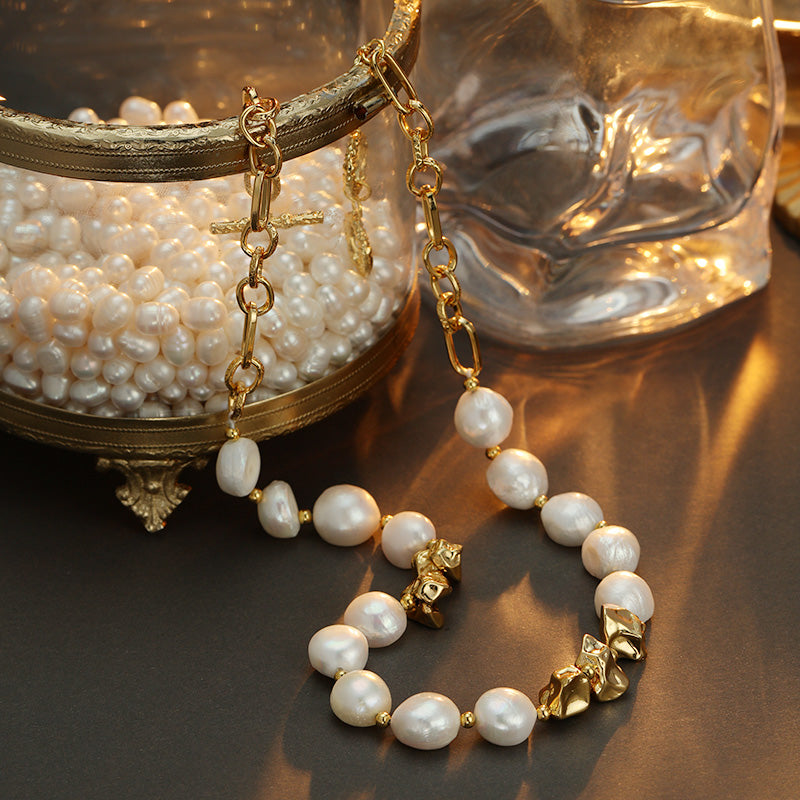 S2783N1 Pearl Sweater Chain Long Necklace Choker fine handmade gifts