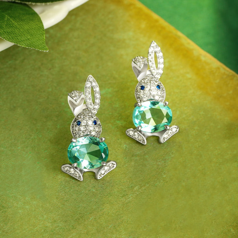 S4161E2 rabbit Earrings Stud Ear Accessories fine handmade gifts