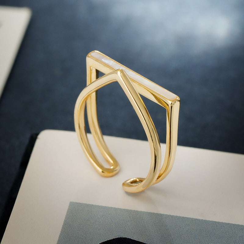 S1880R1 geometric adjustable one-size-fits-all Engagement Rings fine handmade gifts
