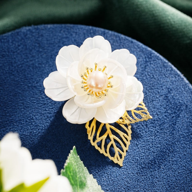 S2361B1 Flower Brooch Scarf Buckle fine handmade gifts