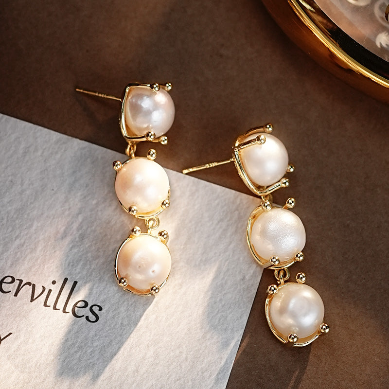 S4906E1 Pearls Earrings Stud Ear Accessories simple elegant fine handmade gifts