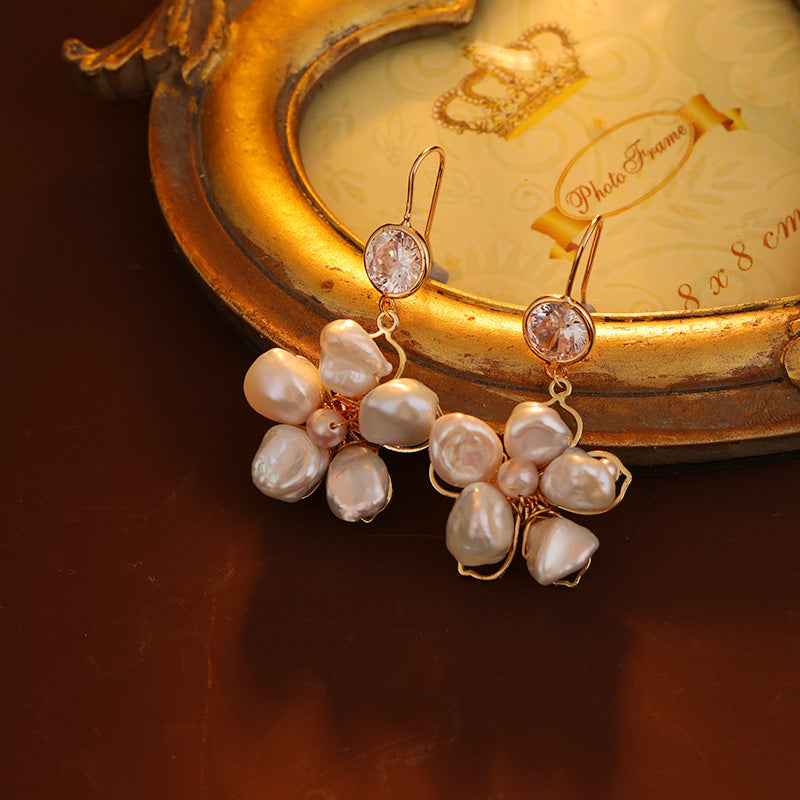 S4702E1 Pearl Stud Earrings Ear Accessories fine handmade gifts