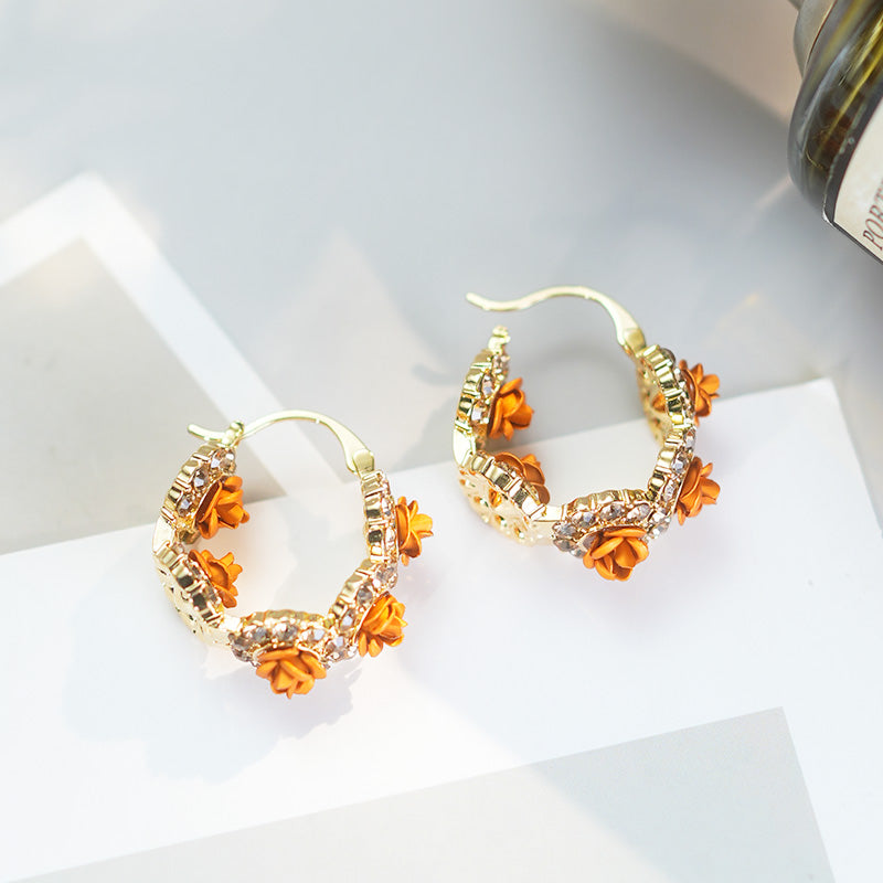 S4830E1 Flower Earrings Stud Ear Accessorie fine handmade gifts