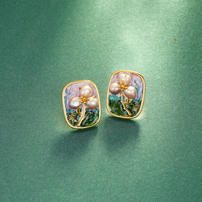 S4942E1 Pearl Earrings Stud Ear Accessories fine handmade gifts