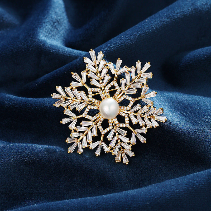 S2346B1 Pearl Brooch Scarf Buckle fine handmade gifts