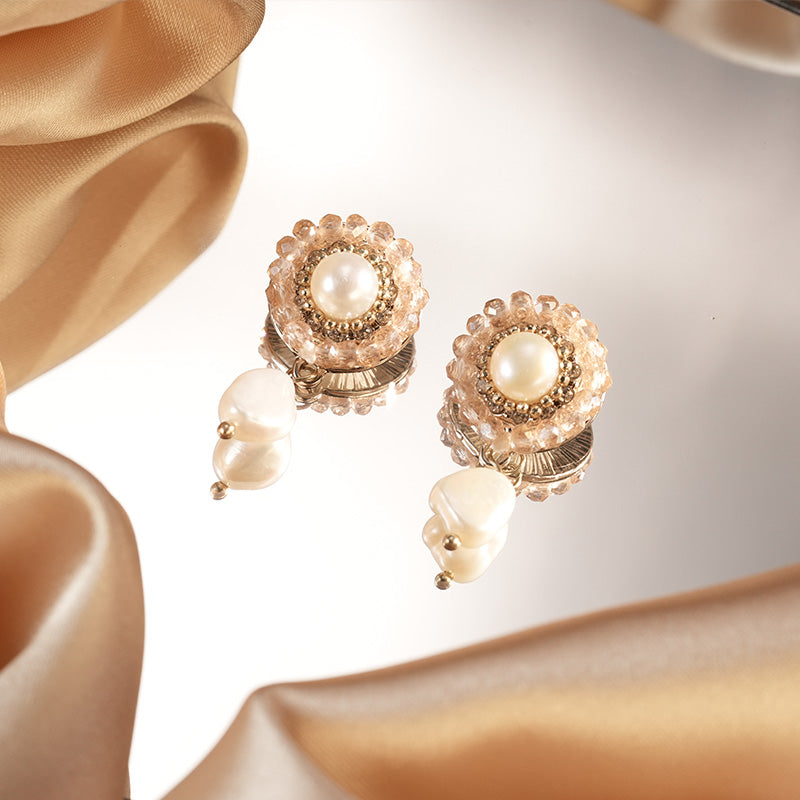 S4630E1 Pearl Earrings Stud Ear Accessories fine handmade gifts