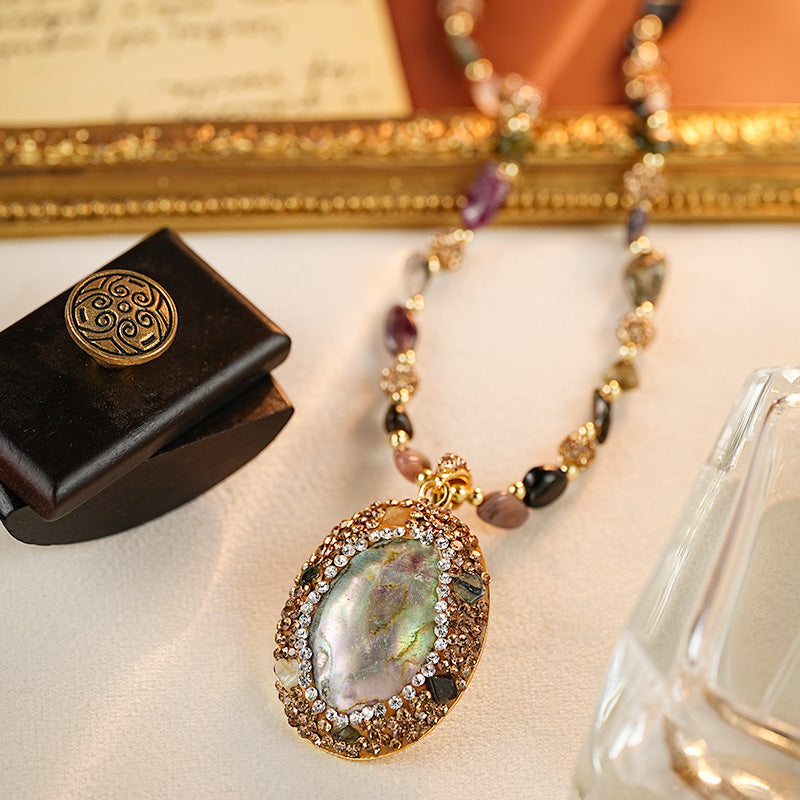 S2683N1 Pure Tourmaline Sweater Chain Long Necklace fine handmade gifts