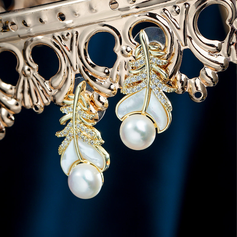 S4751E1 Pearl Stud Earrings Ear Accessories fine handmade gifts