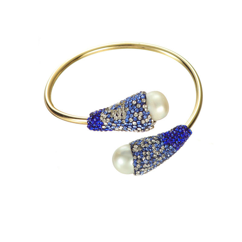 S2241C1 Pearl Bangle Hand Chain Bracelet traditional elegant fine handmade gifts