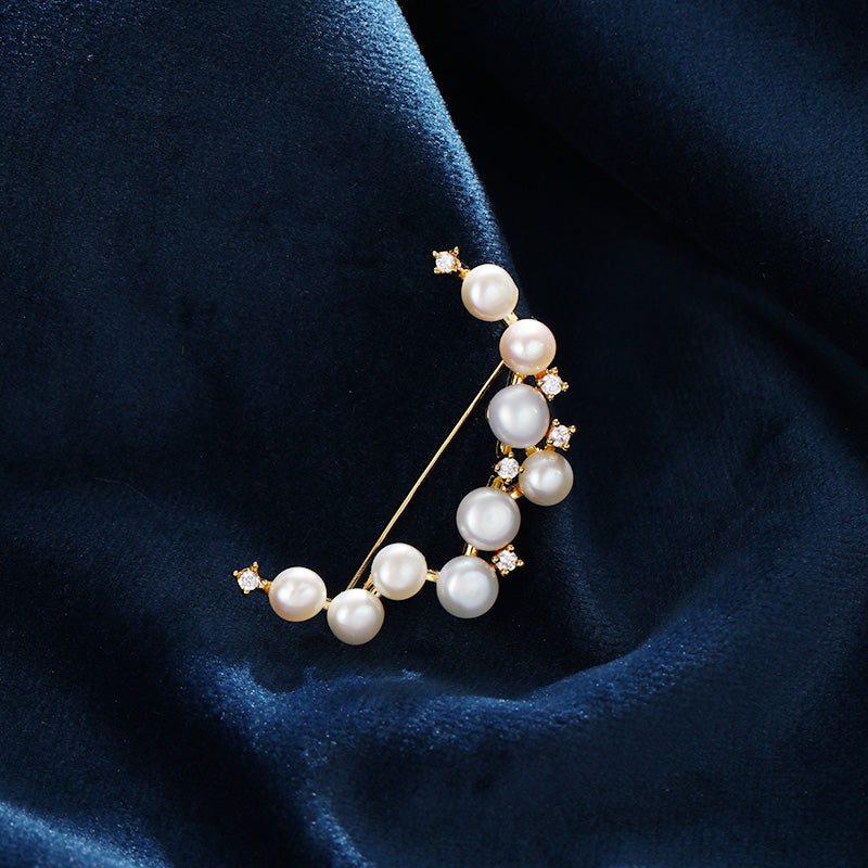 S2347B1 pearl Brooch Scarf Buckle fine handmade gifts