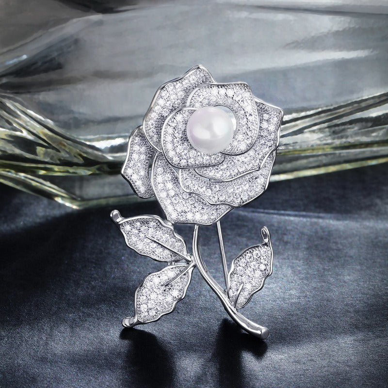 S2152B1 Flower Brooch Scarf Buckle fine handmade gifts