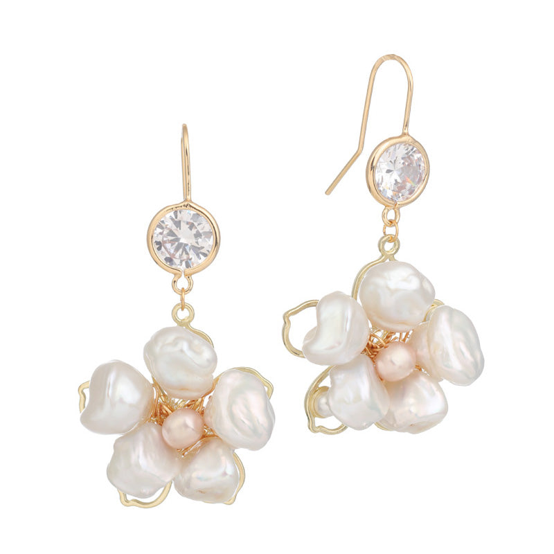 S4702E1 Pearl Stud Earrings Ear Accessories fine handmade gifts