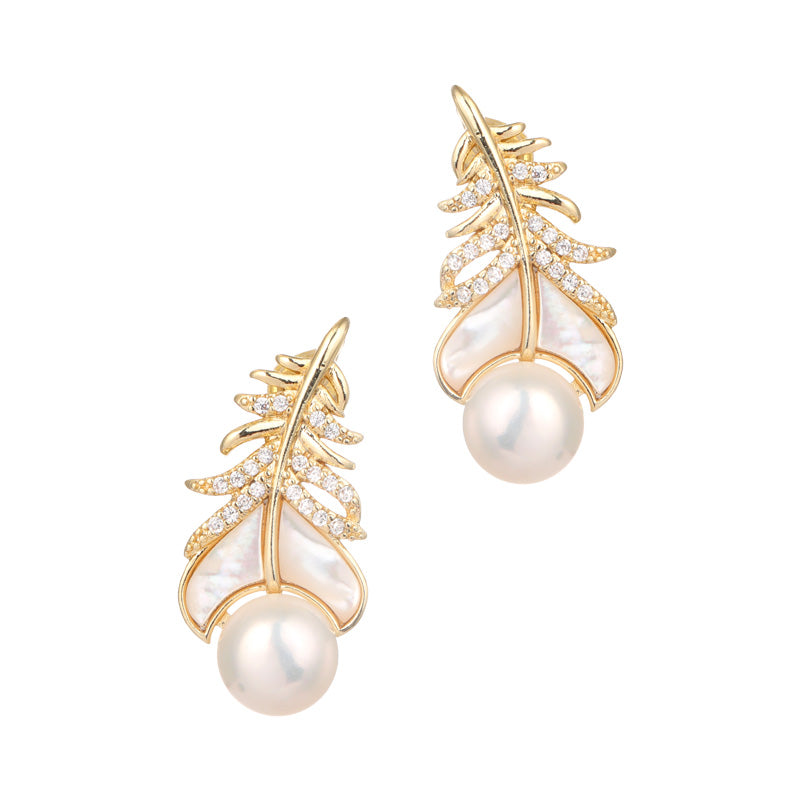 S4751E1 Pearl Stud Earrings Ear Accessories fine handmade gifts