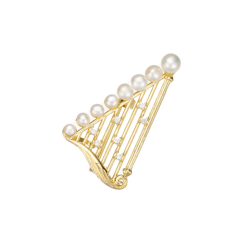 S2337B1 Pearl Brooch Scarf Buckle fine handmade gifts