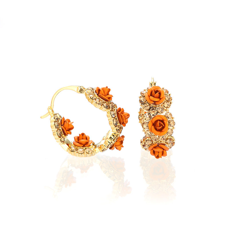 S4830E1 Flower Earrings Stud Ear Accessorie fine handmade gifts