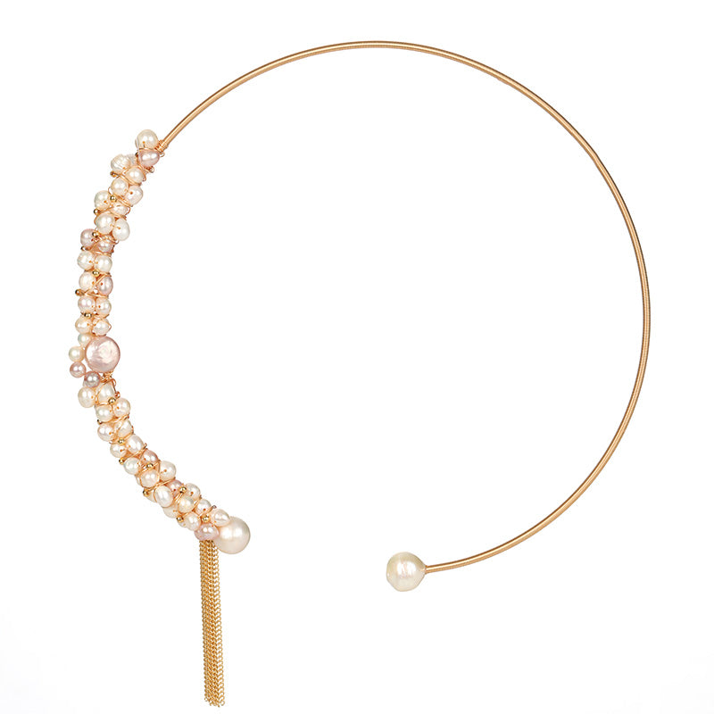 S2461N1 Pearl Sweater Chain Long Necklace Choker fashion handmade gifts