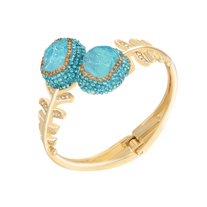 S2141C1 Pure Aquamarine Bracelet Bangle fine handmade gifts