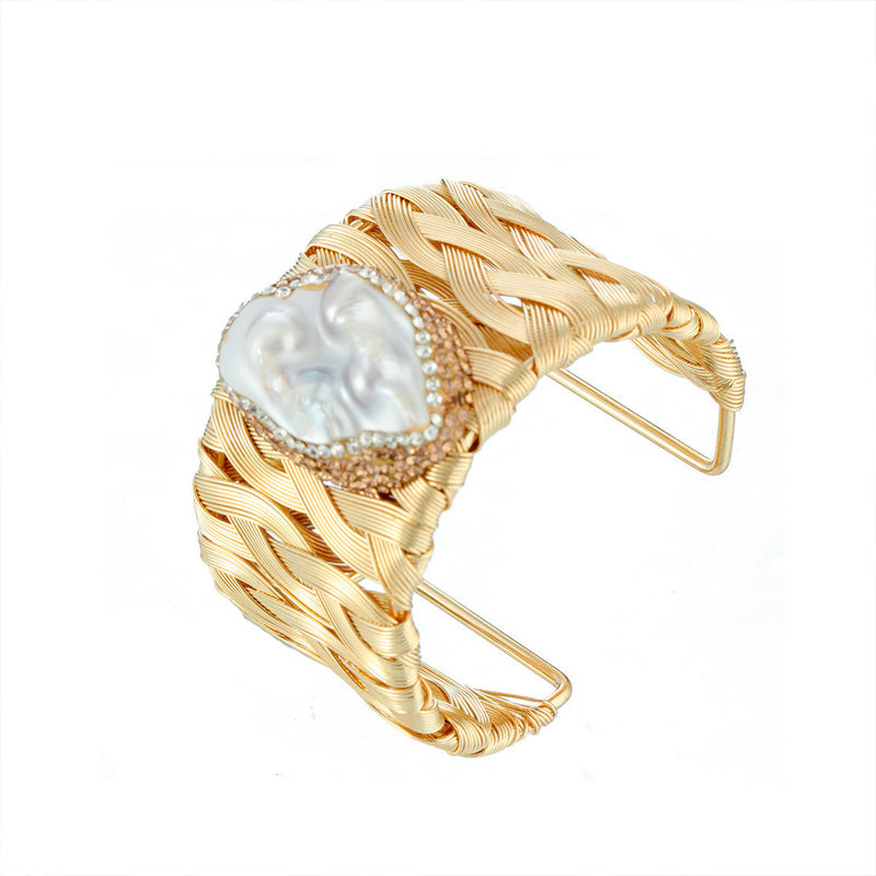 S2201C1 Pearl Bangle Bracelet fine handmade gifts