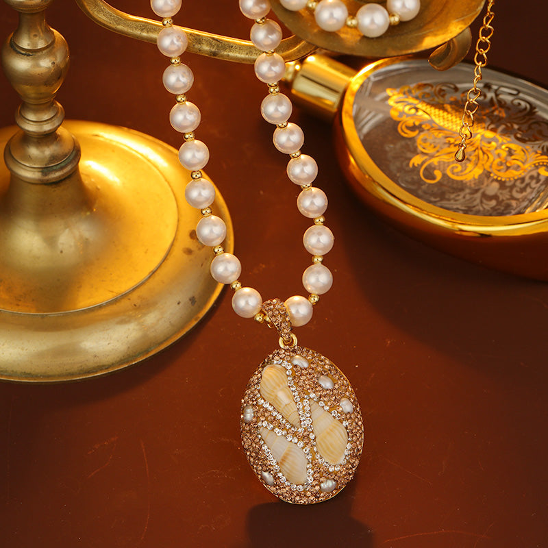 S2512N1 Pearl Sweater Chain Long Necklace fine handmade gifts