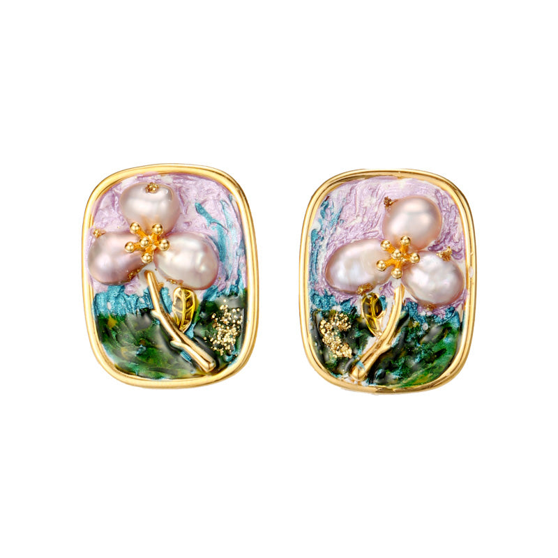 S4942E1 Pearl Earrings Stud Ear Accessories fine handmade gifts
