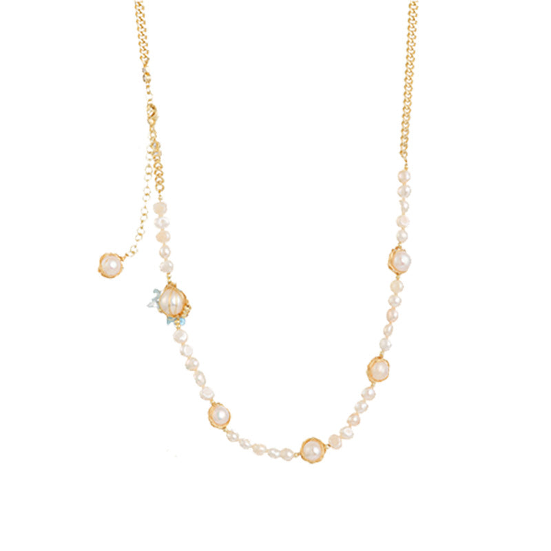 S2413N1 Pearl Long Necklace Sweater chain fine handmade gifts