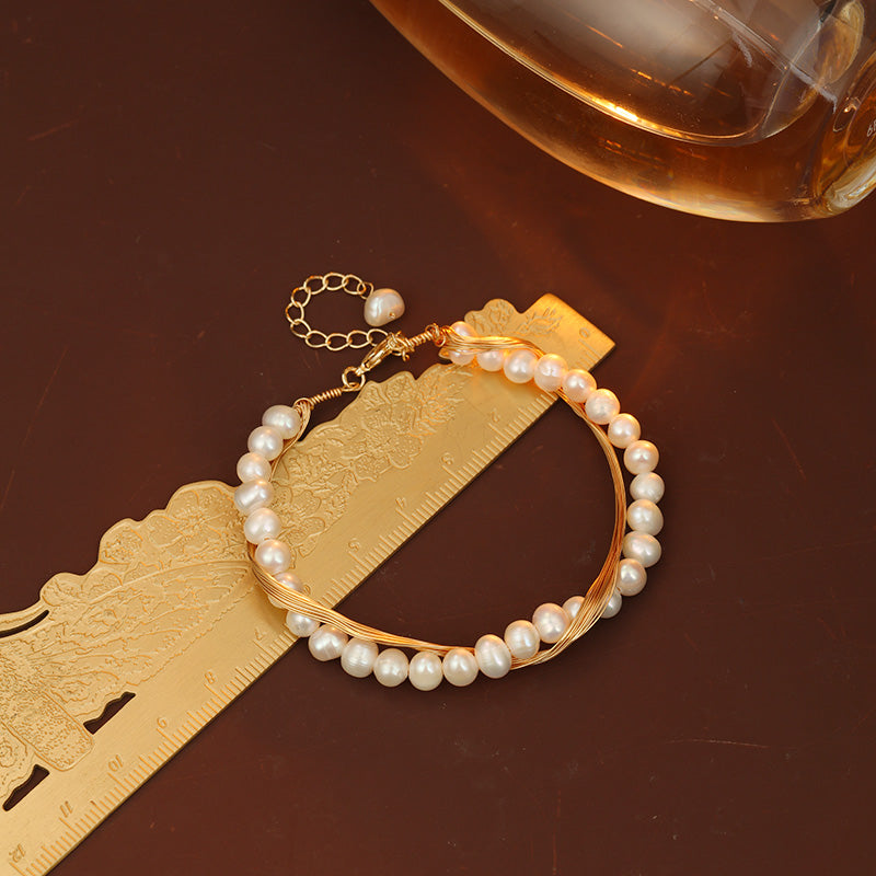 S2187C1 Pearl Bracelet Bangle Hand Chain fine handmade gifts