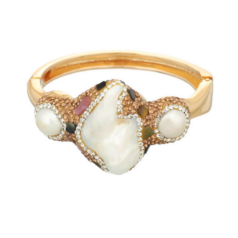 S2206C1 Pearl Titanium Bracelet Bangle Hand Chain fine handmade gifts