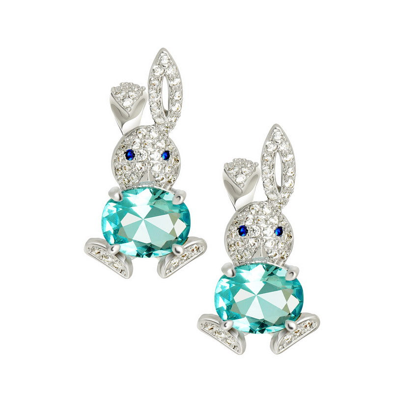S4161E2 rabbit Earrings Stud Ear Accessories fine handmade gifts