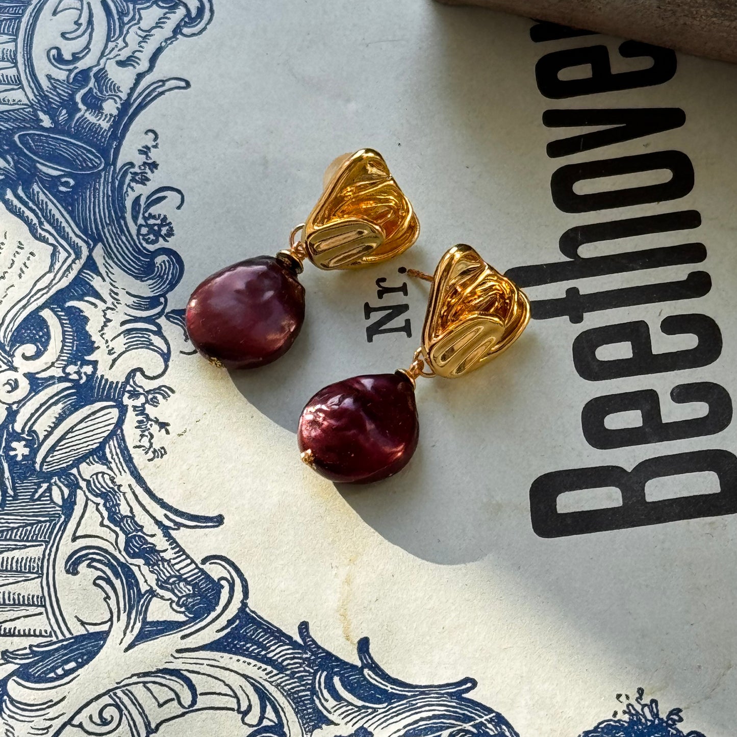 S4973E1 Earrings Stud Ear Accessories Sunset sweet