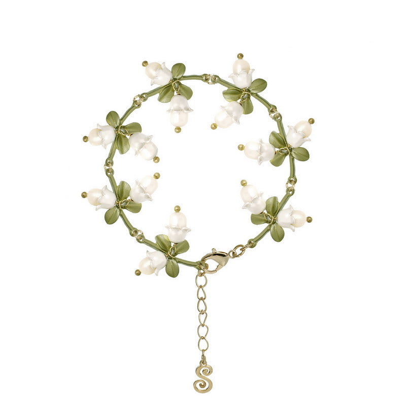 S2015C1 Pearl Flower Bracelet Bangle Hand Chain fine handmade gifts