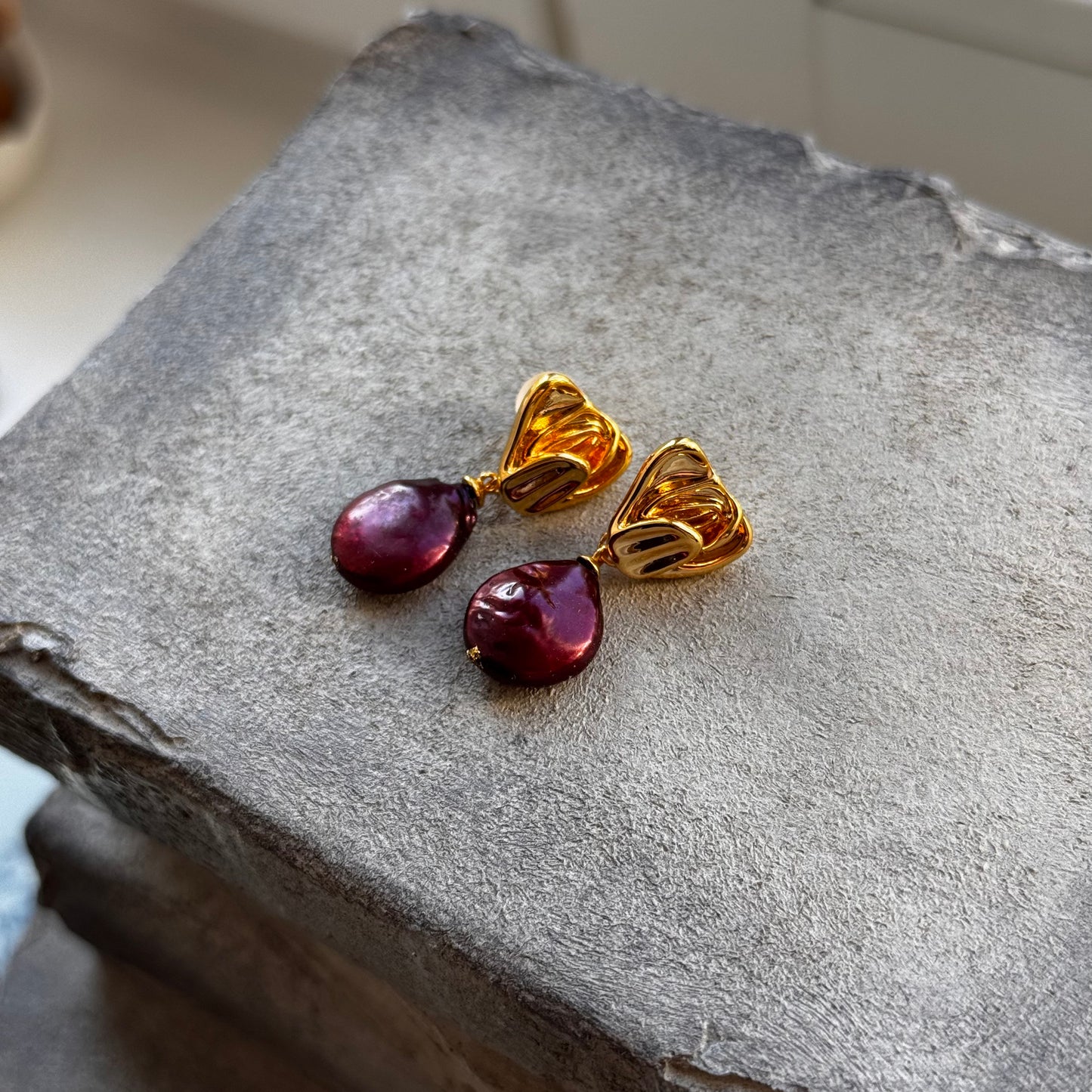 S4973E1 Earrings Stud Ear Accessories Sunset sweet
