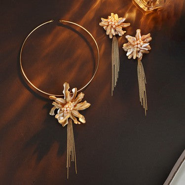 S4951E1 Pearl earrings Stud Ear Accessories with tassels fine handmade gifts