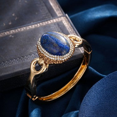 S2010W1 Pure Lapis Lazuli Bracelet Bangle Hand Chain fine handmade gifts