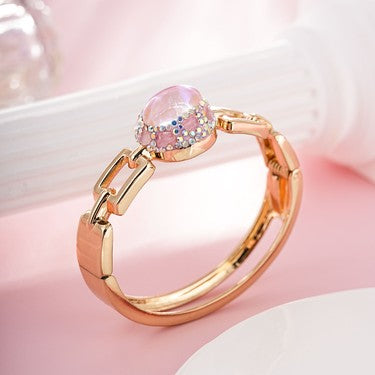 S2009W1 Pure Rose Quartz Bracelet Bangle Hand Chain fine handmade gifts