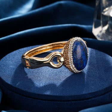 S2010W1 Pure Lapis Lazuli Bracelet Bangle Hand Chain fine handmade gifts