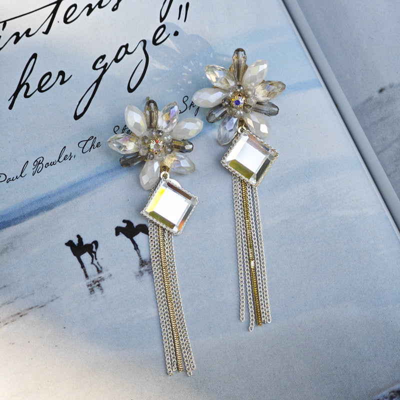 S4658E1 Long Earrings Stud Ear Accessories with tassels fine handmade gifts