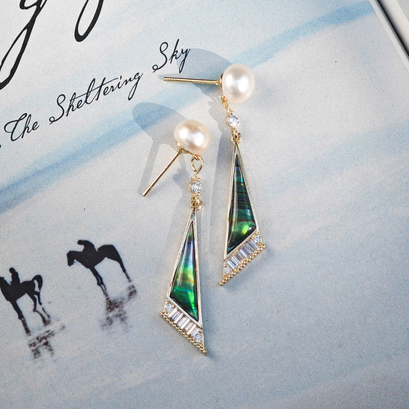 S4745E1 Pearl geometric Earrings Stud Ear Accessories fine handmade gifts
