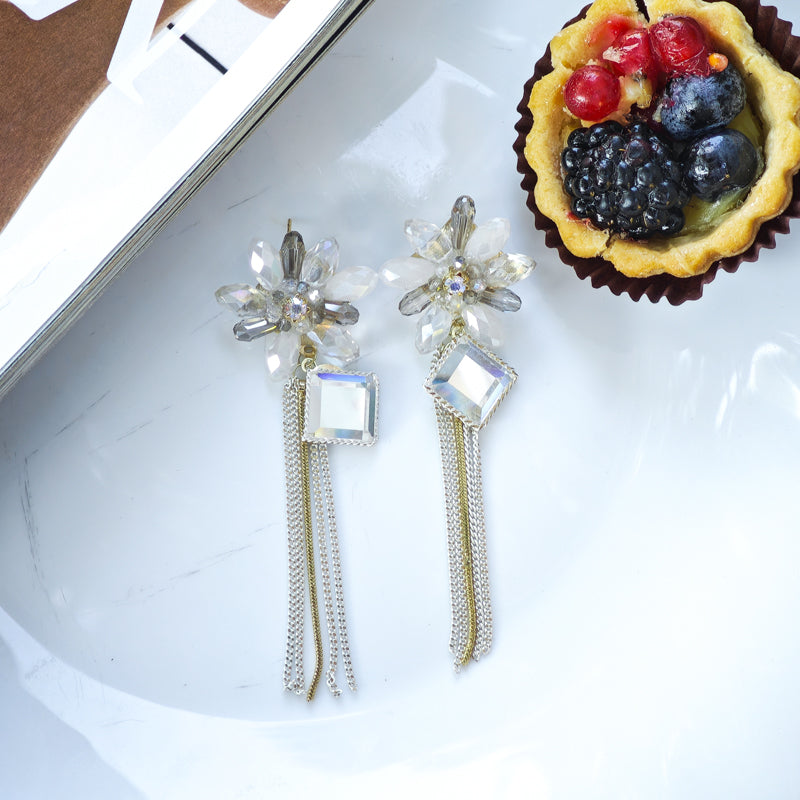 S4658E1 Long Earrings Stud Ear Accessories with tassels fine handmade gifts