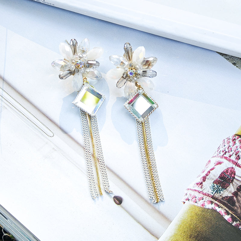 S4658E1 Long Earrings Stud Ear Accessories with tassels fine handmade gifts