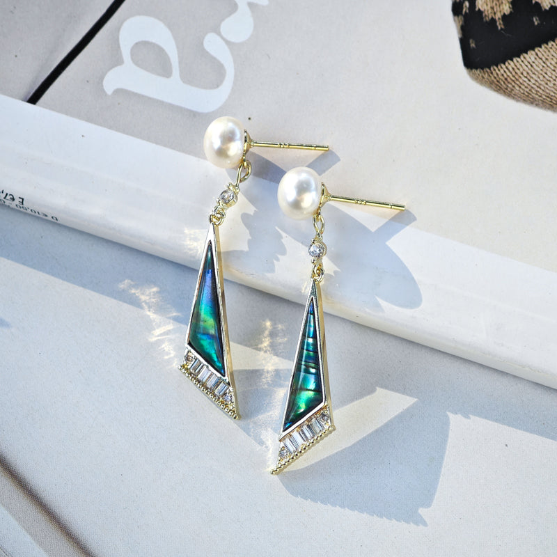 S4745E1 Pearl geometric Earrings Stud Ear Accessories fine handmade gifts