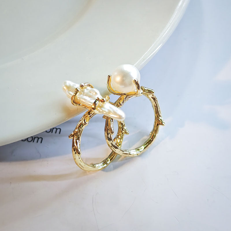 S2039R1 Pearl adjustable one-size-fits-all Ring fine handmade gifts