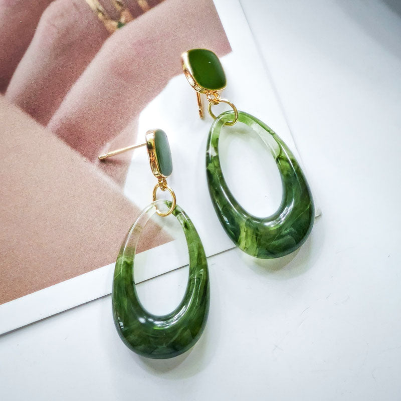 S4845E1 Long Hoop Earrings Stud Ear Accessories fine handmade gifts