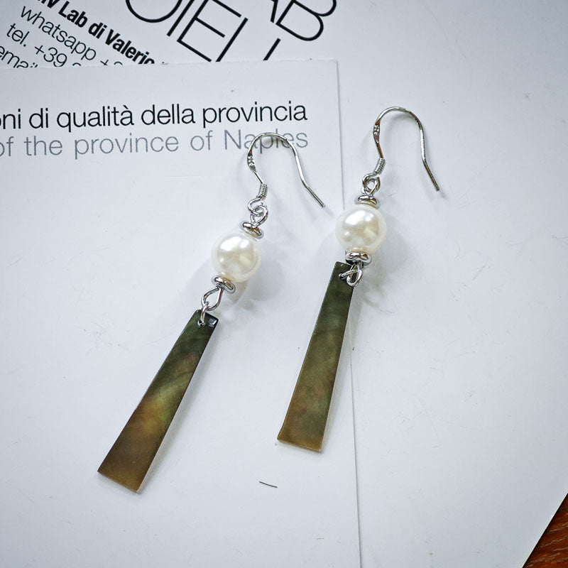 S4852E1 Shell Long Earrings Stud Ear Accessories fine handmade gifts