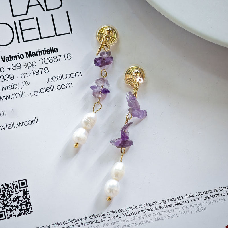 S4734E1 Pearl Long Earrings Stud Ear Accessories fine handmade gifts
