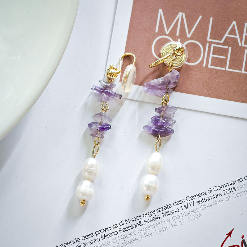 S4734E1 Pearl Long Earrings Stud Ear Accessories fine handmade gifts