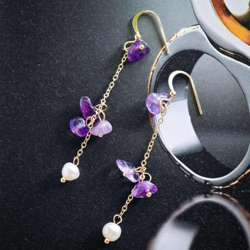S4733E1 Pearl Long Earrings Stud Ear Accessories fine handmade gifts